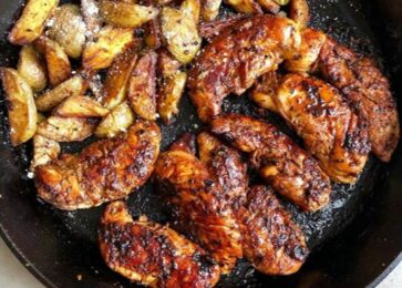 Firehousegrub Honey Garlic Chicken and Potatoes Recipe - Allegro Marinade