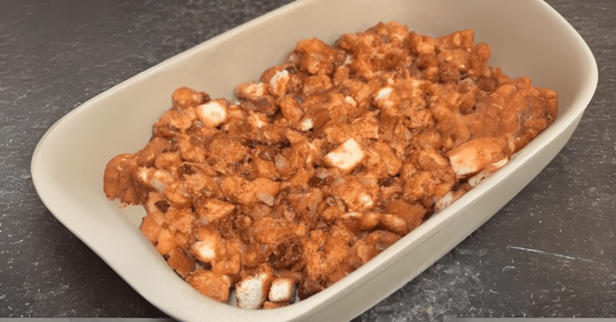 BBQ Bacon Stuffing Casserole