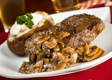 Prime Rib with Mushroom and Au Jus