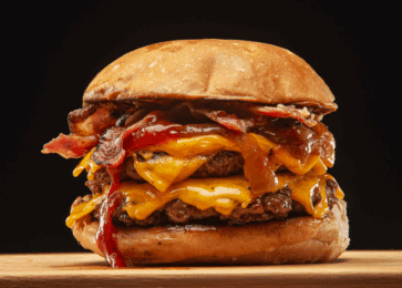 Bourbon Cheeseburger with Bacon