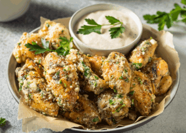 Garlic Parm Chicken Wings Recipe - Allegro Marinade