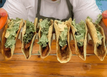 Smashed Chicken Caesar Tacos