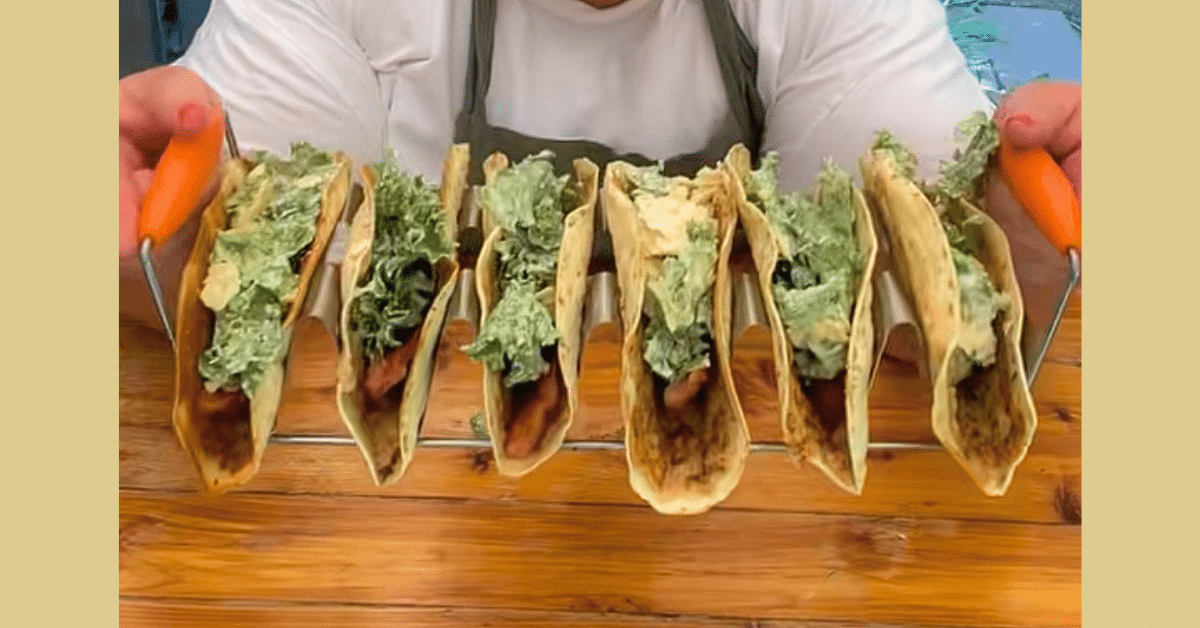 Smashed Chicken Caesar Tacos